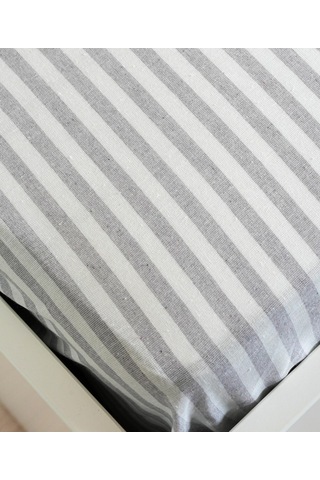 Cotton Collection Tek Kişilik Çizgili Çarşaf Seti Reveboheme Renkli