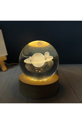 Novahub Kazınmış Kristal Küre Gece Lambası, Yaratıcı Doğum Günü Sevgililer Günü Evren Gece Lambası Usb Gece Lambası Süsü, Unutulmaz Hediye Diğer