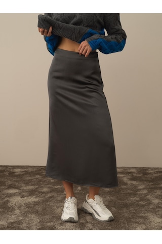 Gri Regular Fit Saten Etek 24kb22270387-055 Gri