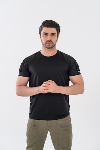Bikatex Bikatex Tactical Taktik Tişört Yuvarlak Bisiklet Yaka Tişört Outdoor T-shirt - 801 Siyah
