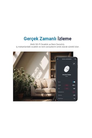 Hybrone Akıllı Wi-fi Lcd Ekranlı Sıcaklık Ve Nem Sensörü