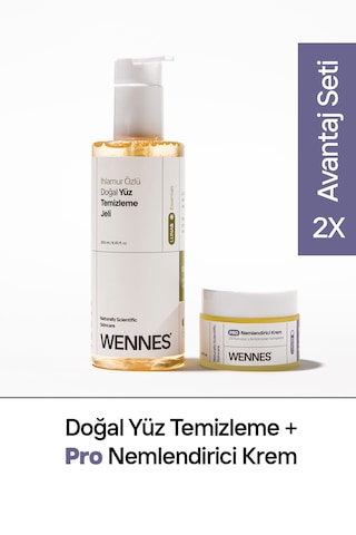 Doğal Yüz Temizleme Jeli Pro Nemlendirici Krem Avantajlı Set