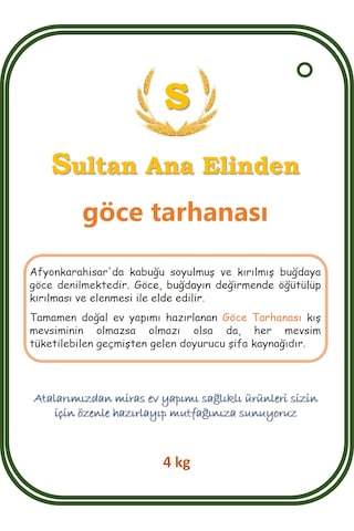 Sultan Ana Elinden Afyon Göce Tarhanası 3 KG