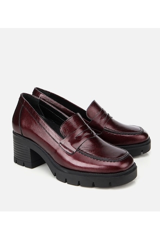 Hotiç Kadın Rugan Deri Bordo Topuklu Klasik Loafer 01ayh314470a780 01ayh314470a780 Bordo