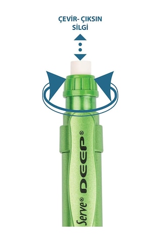Serve Deep Versatil Uçlu Kalem 0.7mm - Metalik Yeşil