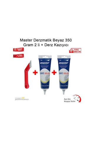Master Derzmatik Beyaz 350 G 2 Li + Derz Kazıyıcı 3 Lü Set