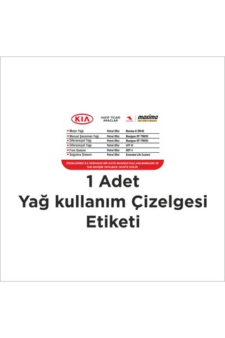 Kia Bongo K2500 Kupa Kapı Dış Ve Iç Etiketleri Kapı Etiketi