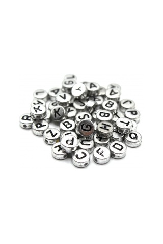 Harf Boncuk Elips Gümüş 6 Mm 250 Gr