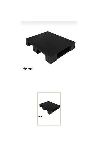 Pe 80 X 60 X 15 Cm Siyah Üzeri Kapalı Plastik Palet