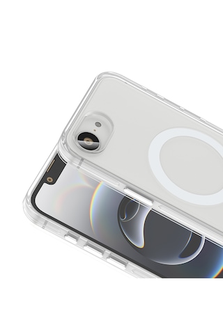 Apple Uyumlu iPhone 17e Kılıf M-safe Şarj Özellikli Kamera Korumalı Yumuşak Kripto Kapak Şeffaf