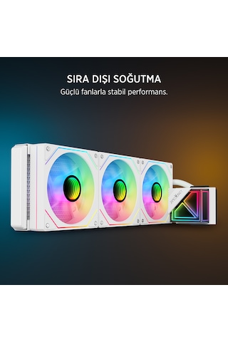 James Donkey Lugis Jdc360 Argb 360mm Sıvı İşlemci Soğutucu Beyaz