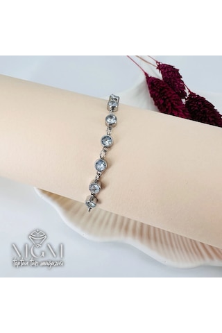 Rodyum Çelik Bileklikler 16+5 Cm Uzatma Payı - Kbl0139 Çok Renkli