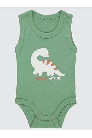 Civil Baby Erkek Bebek Çıtçıtlı Badi 1-36 Ay Haki Haki