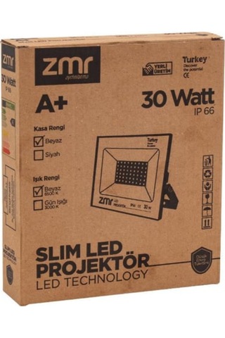 Siyah Kasa Led Projektör Zmr-301/s.65 30w