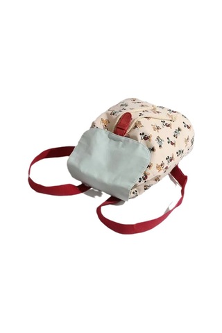 Charhp&kejnt Orijinal Niş Tasarım Mickey Mouse Sırt Çantası Şık Ve Çok Yönlü Bağcıklı Büyük Kapasiteli Okul Çantası Beyaz