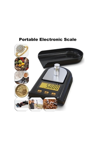 Ulzyvf Createtech Mutfak Terazisi - Hassasiyetli Elektronik Cal Avuç Ağırlık 500g/0.01g Siyah Siyah