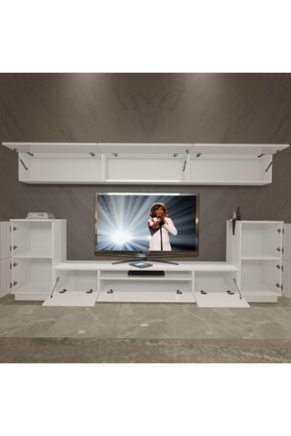 Decoraktiv Trendstyle 9s Slm Tv Ünitesi Tv Sehpası Beyaz