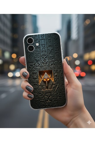 Samsung Galaxy A73 Uyumlu Şeffaf Kılıf Antik Mısır 4 Tasarımlı