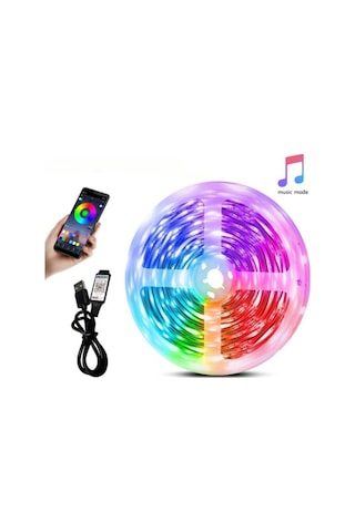 Led Şerit Işık Rgb 5050 Renk Değiştiren Işık Şeridi Akıllı Işık Şeridi 3 Tuşlu Gece Lambası Dekorasyon Led Aydınlatmalar 55090815