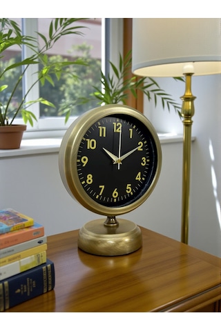 River World Masa Saati Eskitme Metal 25 Cm X 20 Cm Elegance Retro Eskitme Çok Renkli