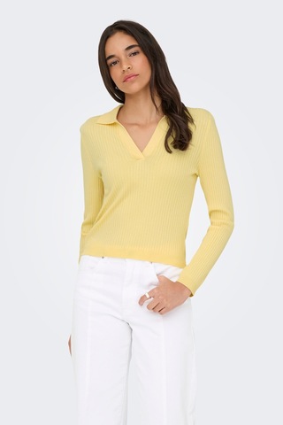 Only Bayan Polo Yaka T Shirt 15344841 Sarı Sarı