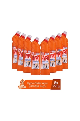 Hypo Gider Açıcı Çamaşır Suyu Çam Tazeliği 8 x 750 G