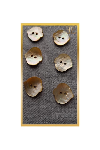 Doğal Hakiki İnci Midye Kabugu Düğme 18 Mm 6 Adet