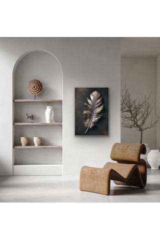 Bronz Tüy Kanvas Tablo 70x100cm