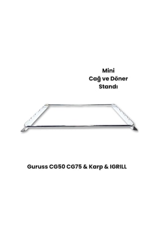 Barbekü Mangal Mini Cağ Ve Döner Şiş Standı Krom Kaplı