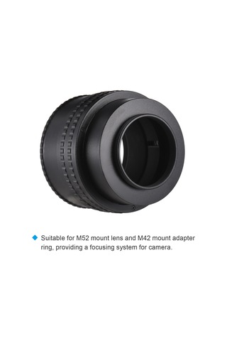 Yaozixa M52-m42 Makro Uzatma Tüpü 17-31mm Manuel Odaklama Kamera Adaptörü Alüminyum Alyuminyum Kontruksiyon