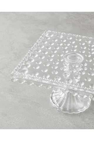 English Home Bubbles Cam Kek Standı 18x11 Cm Şeffaf Şeffaf