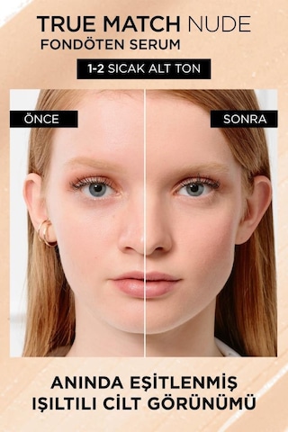 L'oreal Paris True Match Nude Fondöten Serum 1-2 Rosy Light