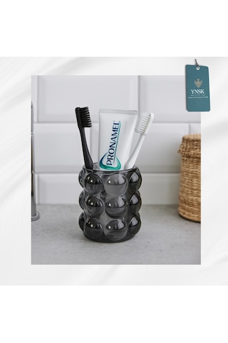 Bubble Cam Bardak & Mumluk & Fırça & Uçlu Kalem Tutucu & Kalemlik Füme
