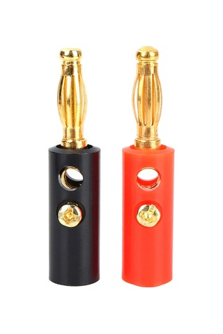 Lemestar 4mm Standart Midi Speakon Plug 10 Kırmızı + 10 Siyah, Toplam 20 Adet - Somun Bağlantılı, 3mm Kabloya Uyumlu, Soldasız Montaj