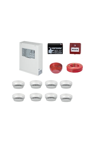 Teknim Yangın Alarm Sistemi Seti 8 Li Kablo Dahil