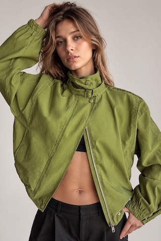 Hiccup Oversize Dik Yaka Ceket Yeşil