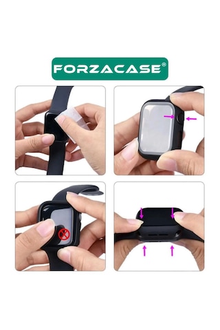 Forzacase Apple Uyumlu Watch  Ultra 3 49mm İle   Önü Kapalı Ekran Korumalı Sert Rubber Kılıf - Fc015