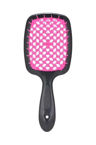 Vkemall Kuru Islak Kullanım Saç Testeresi - Dürtme Ve Statikten Koruma, Saç Düzleştirme İle Masaj Özelliği, Koyu Pembe