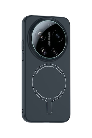 Maks Technology Mi 17 Ultra Kılıf M-safe Şarj Özellikli Kamera Korumalı Mkst Elio Sert Pc Kapak - Lacivert