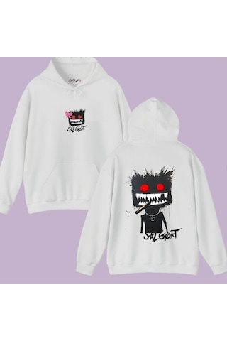 Elgrandetoto Girl Sweatshirt Hoodie Beyaz