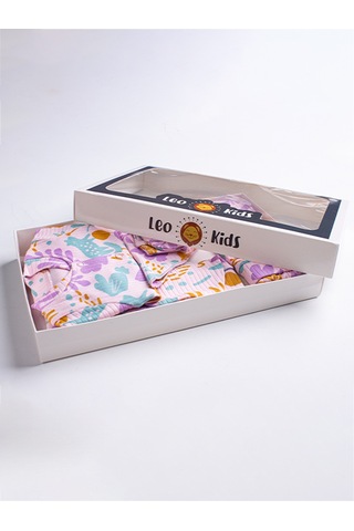 Leo Kids 5 Li Yenidoğan Bebek Hediyesi Takım Organik Kumaş Hastane Çıkışı Çok Renkli