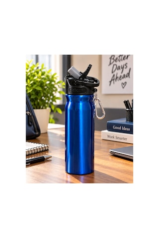 -12 500 Ml Çelik Matara Şah-2850 Mavi