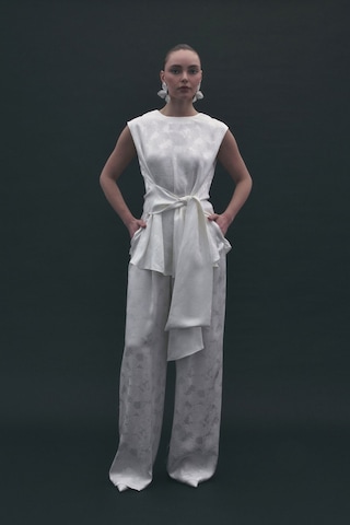 Sateen Camila Pantolon - Ekru-137188 Ekru