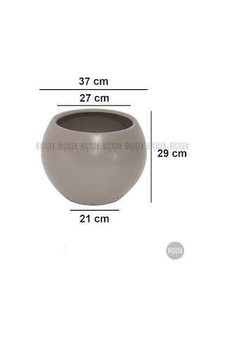 Küre Saksı 37 Cm Mocha Kahverengi