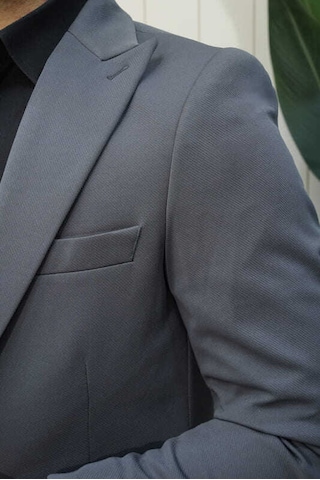 Bys Beystil Sivri Yaka Füme Ceket Petek04 - Slim Fit