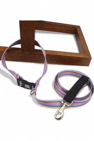 Caramelos Köpek Gezdirme Tasması, Bağlama Kilitli, Anti Shock 3 Çok Renkli