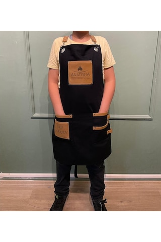 Yeni Sezon Trend Önlükler Deri Cep Detaylı Chef Garson Cafe Önlük