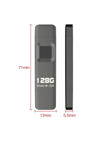 Techmaster NK-828 128 GB Parmak İzi Korumalı Lightning - USB 2.0 Flash Bellek