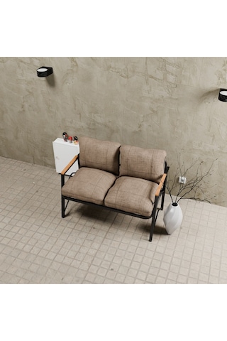 Mb Garden Furnıture Simetri Model, Balkon, Mutfak, Bahçe, Cafe,metal Koltuk Takımı, Bahçe Takımı , Çay Seti,ikili Koltuk Cappuccino