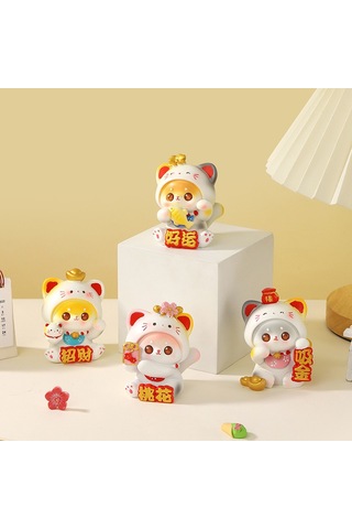 İşanslar Kedidesorasyonu Karikatür Sevimli Masaüstüaraba Desorasyonu 1 Adet